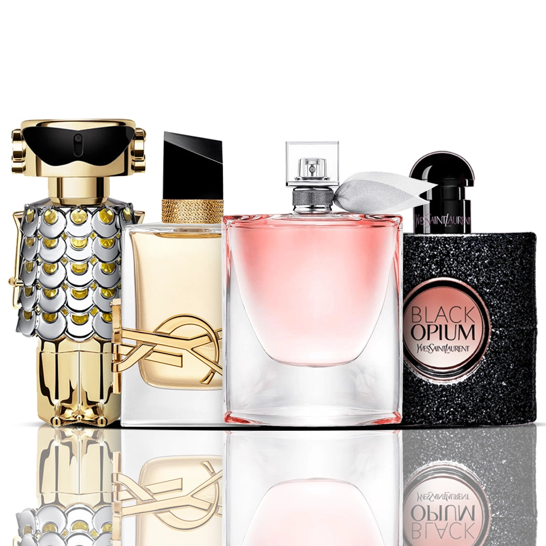 Set di 4 profumi | Libre + La Vie Est Belle + Black Opium + Fame 100 ml